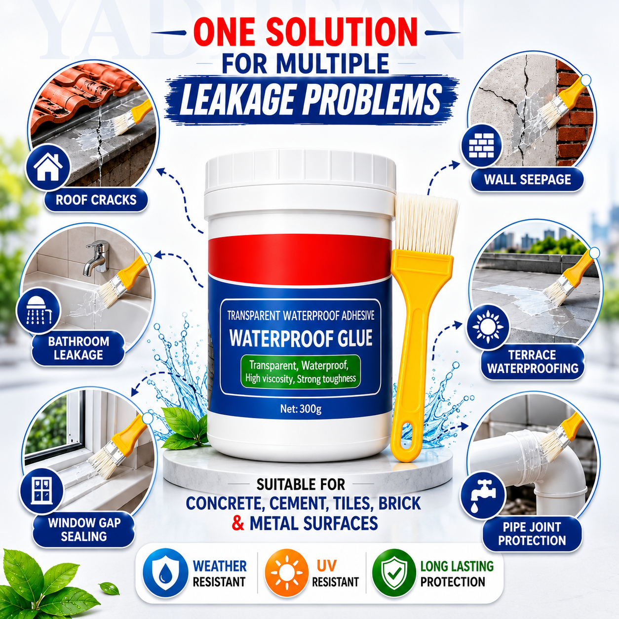 Dropdash Transparent Waterproof Glue 2-Pack