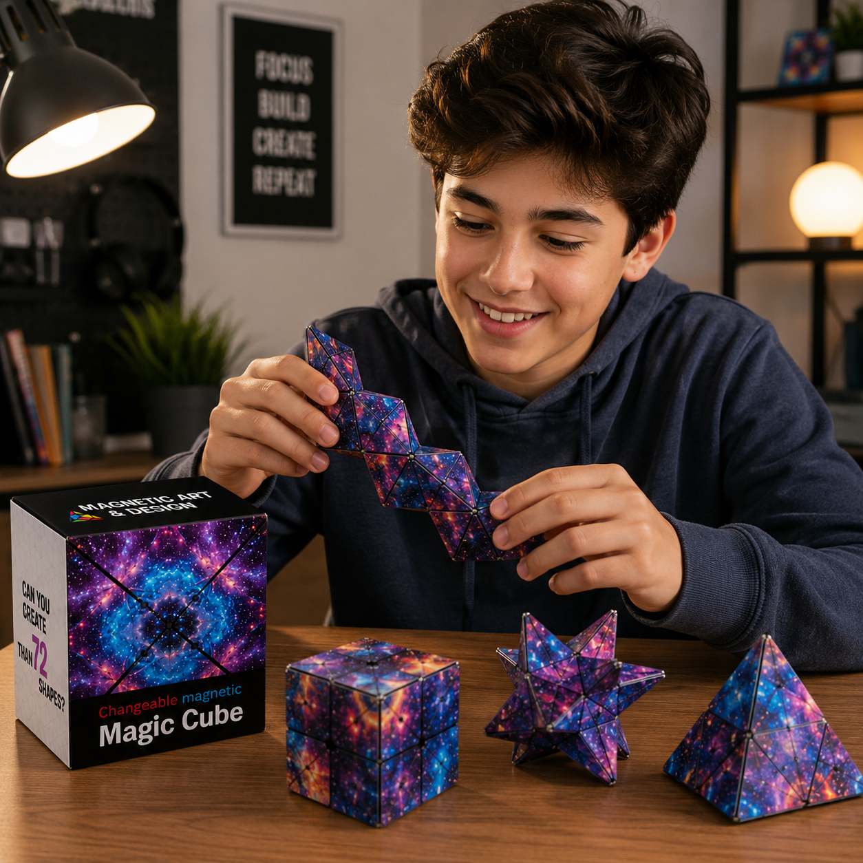 Dropdash Magnetic Magic Cube Shape Shifting Puzzle Box