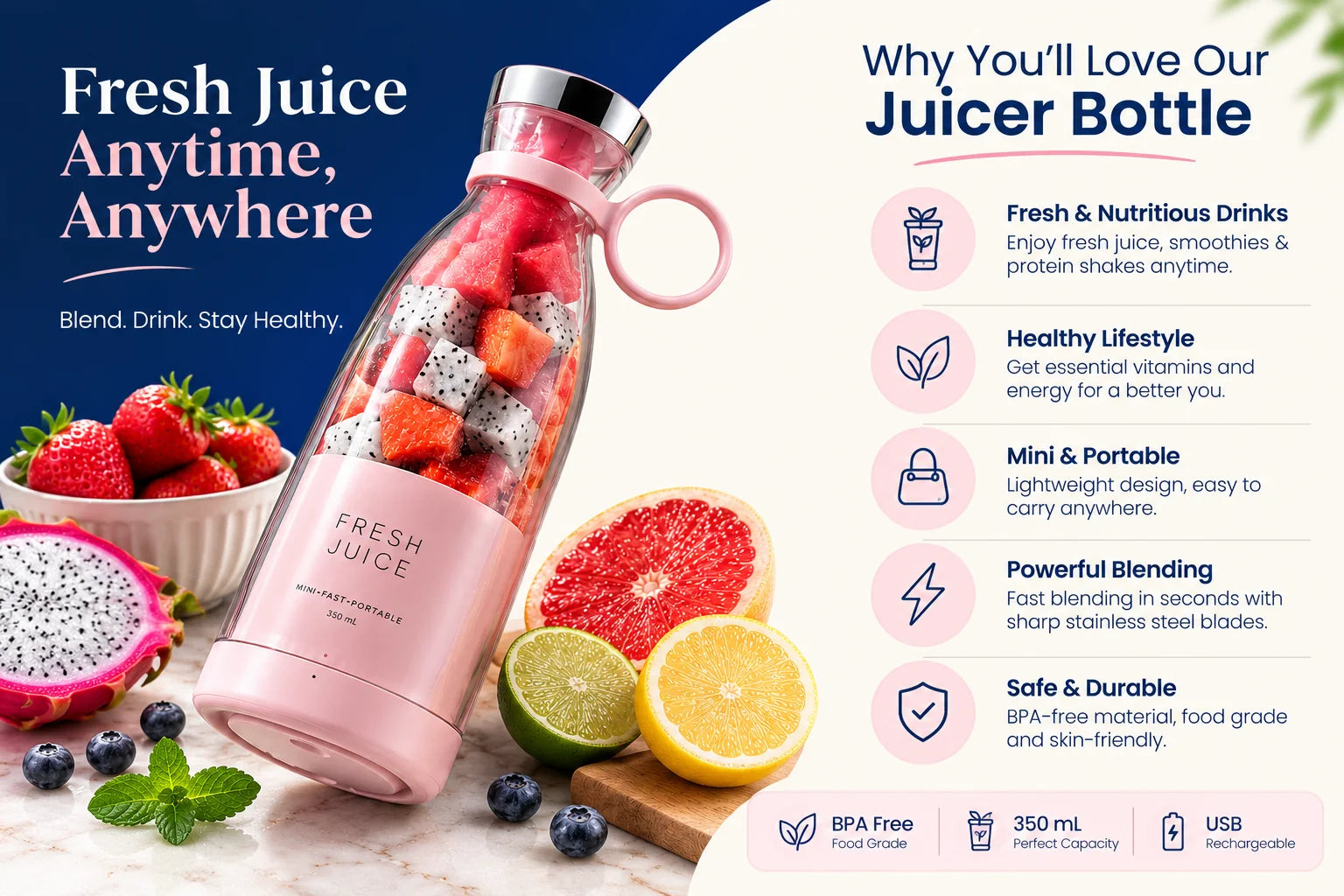 Dropdash Portable Juicer Bottle